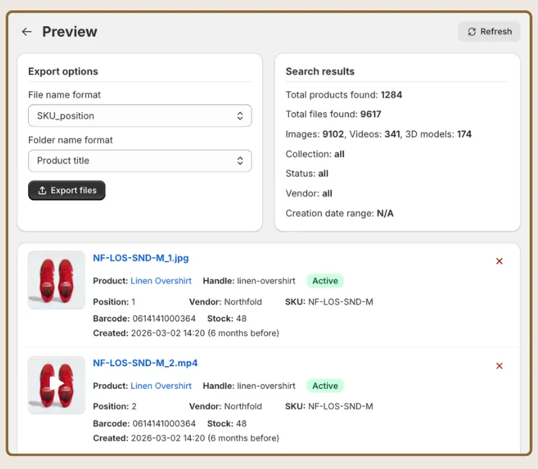 Preview your files